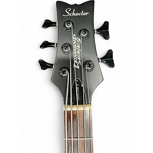 Used Schecter Guitar Research Stiletto Custom 5 String Natural Satin Electric Bass Guitar