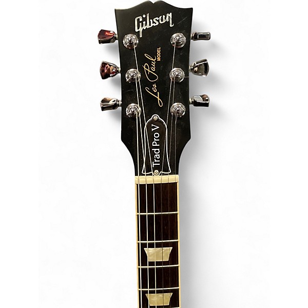 Used Gibson Les Paul Traditional Pro V Ebony Solid Body Electric Guitar