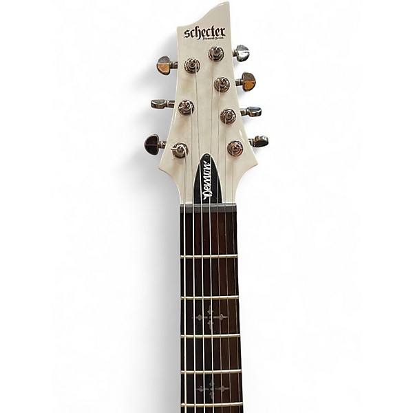 Used Schecter Guitar Research demon 7 Snow White Solid Body Electric Guitar