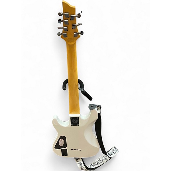 Used Schecter Guitar Research demon 7 Snow White Solid Body Electric Guitar
