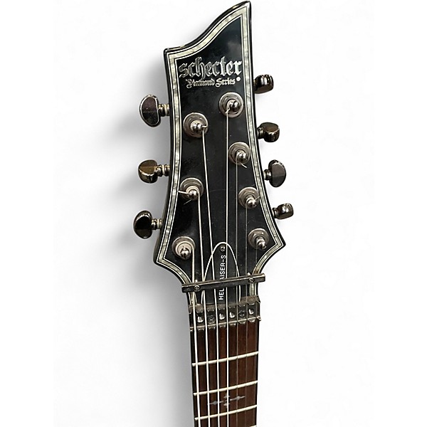 Used Schecter Guitar Research Hellraiser C7 Floyd Rose Sustaniac Black Solid Body Electric Guitar