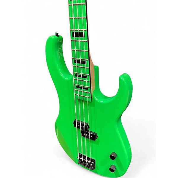 Used Dean Zone 4 String Nuclear Green Electric Bass Guitar