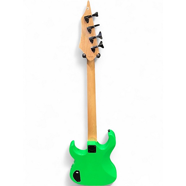 Used Dean Zone 4 String Nuclear Green Electric Bass Guitar