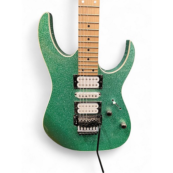 Used Ibanez RG470 Turquoise Sparkle Solid Body Electric Guitar