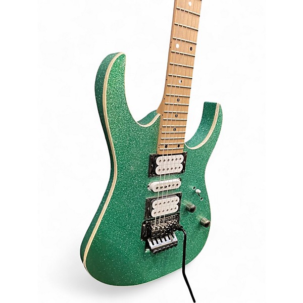 Used Ibanez RG470 Turquoise Sparkle Solid Body Electric Guitar