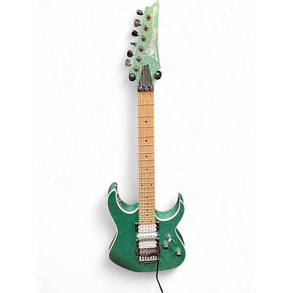 Used Ibanez RG470 Turquoise Sparkle Solid Body Electric Guitar