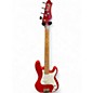 Used Grand Prix 4 String Red Electric Bass Guitar thumbnail