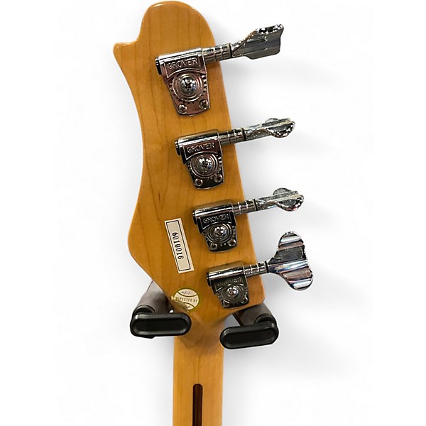 Used Grand Prix 4 String Red Electric Bass Guitar