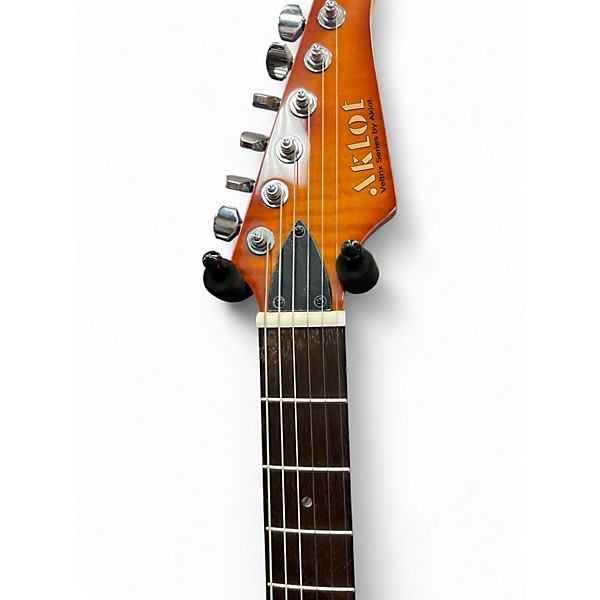 Used Aklot Strat style veltrix series 3 Color Sunburst Solid Body Electric Guitar
