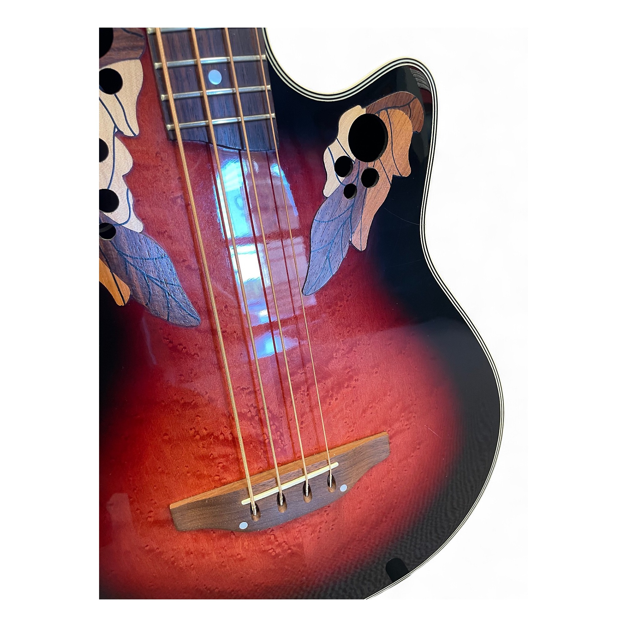 Used Ovation CC274 CELEBRITY DELUXE SUNBURST Acoustic Bass Guitar