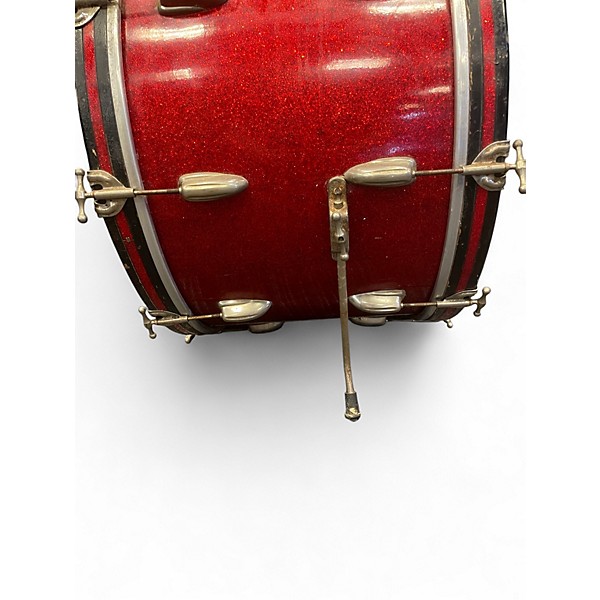 Used Slingerland 22x14 1950'S RED SPARKLE Drum