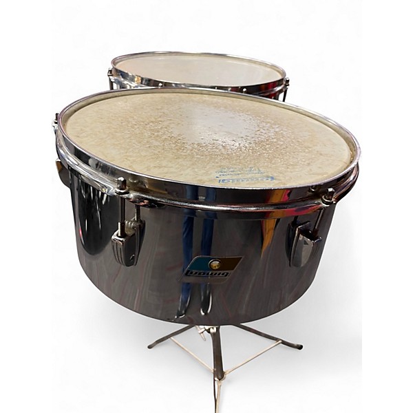 Used Ludwig Square Badge Timbales Timbales