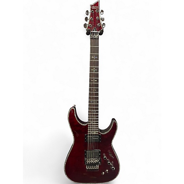 Used Schecter Guitar Research hellraiser-s red Solid Body Electric Guitar