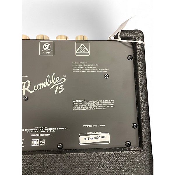 Used Fender Rumble 15 15W 1X8 Bass Combo Amp