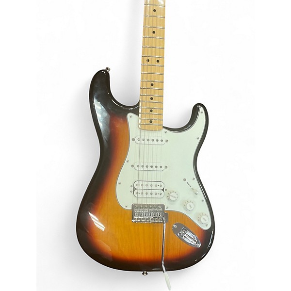 Used Fender MEXICAN STANDARD STRATOCASTER HSS 3 Tone Sunburst Solid Body Electric Guitar