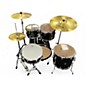 Used Gretsch Drums 5 Piece Energy with Hardware and Cymbalss Black Drum Kit