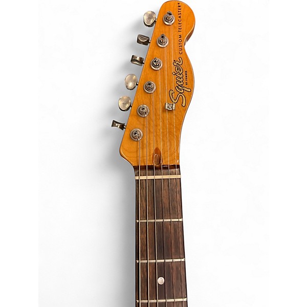 Used Squier Telecaster Custom 2 Tone Sunburst Solid Body Electric Guitar