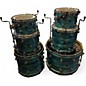Used DW 6 Piece Performance Series Turquoise Oyster Drum Kit thumbnail