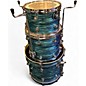 Used DW 6 Piece Performance Series Turquoise Oyster Drum Kit