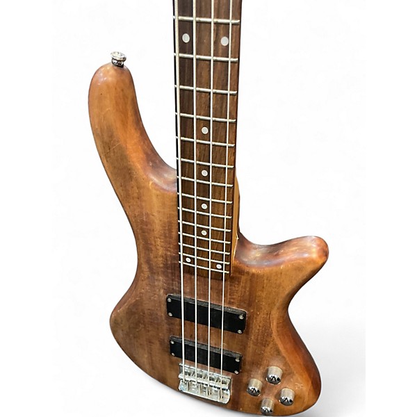 Used Schecter Guitar Research Stiletto Extreme 4 String Natural Electric Bass Guitar