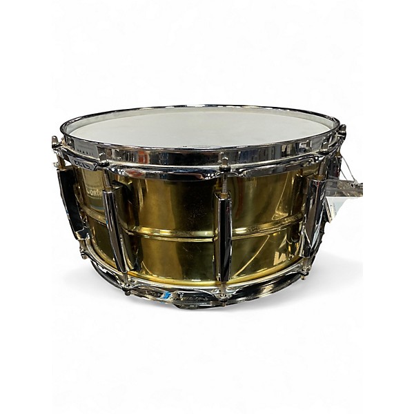 Used Pearl 6.5X14 Sensitone Snare Brass Drum