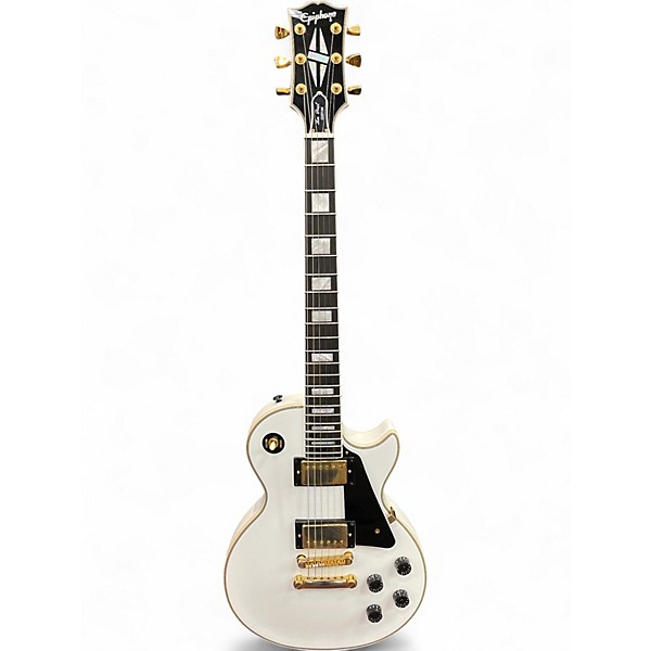 Used 2024 Epiphone Inspired by Gibson Les Paul Custom Alpine White Solid Body Electric Guitar