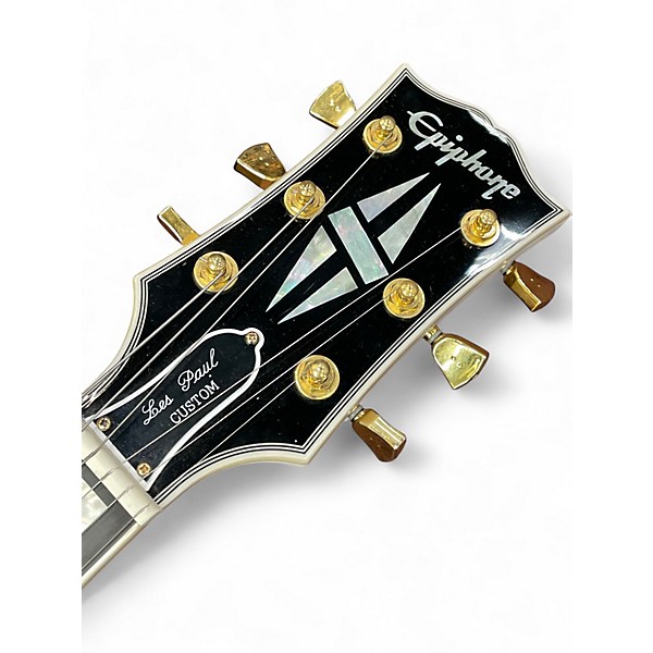 Used 2024 Epiphone Inspired by Gibson Les Paul Custom Alpine White Solid Body Electric Guitar