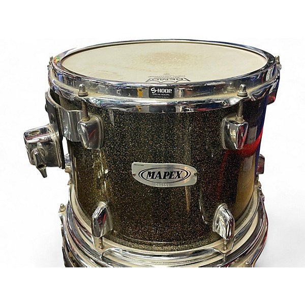 Used Mapex 4 Piece Ellipse Black and Gold Drum Kit