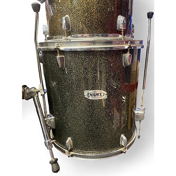 Used Mapex 4 Piece Ellipse Black and Gold Drum Kit