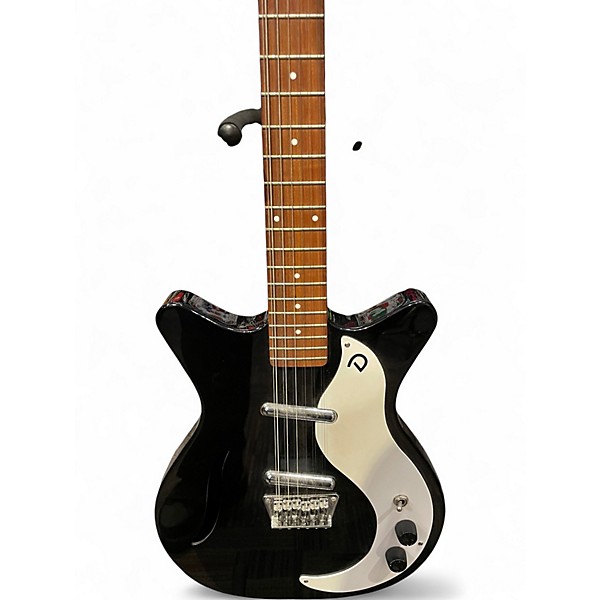 Used Danelectro D59V12 Black Hollow Body Electric Guitar