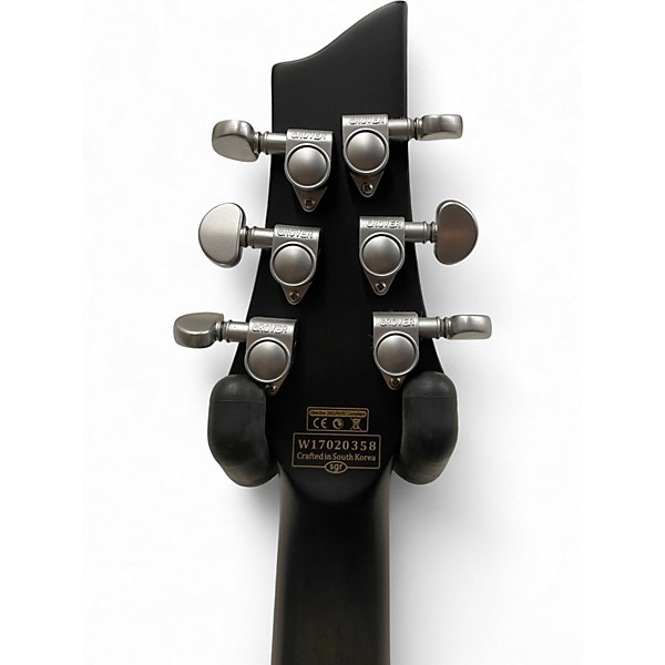 Used Schecter Guitar Research C1 Platinum Trans Black Solid Body Electric Guitar