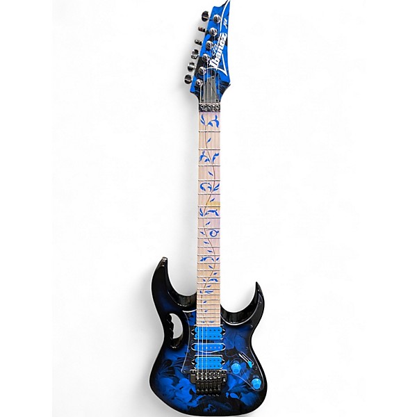 Used Ibanez JEM77P Steve Vai Signature Blue Floral Pattern Solid Body Electric Guitar