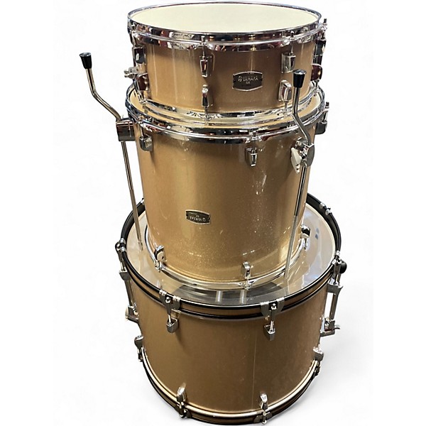 Used Yamaha 5 Piece Rydeen 5-Piece Shell Pack With 20" Bass Drum Champagne Glitter Drum Kit