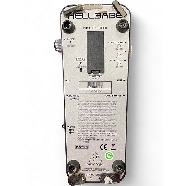 Used Behringer HB01 Hellbabe Optical Wah Effect Pedal