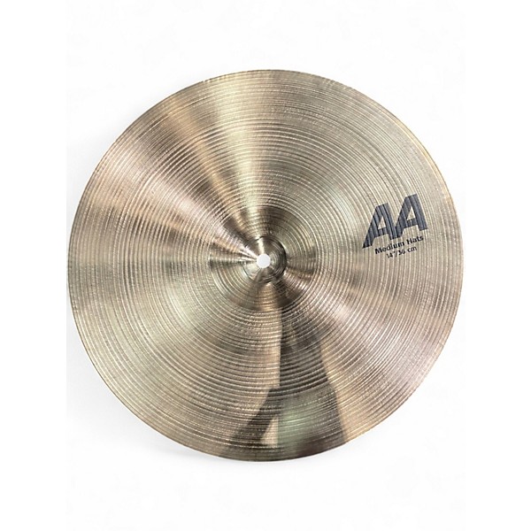 Used SABIAN 14in AA Medium Hi Hat Pair Brilliant Cymbal