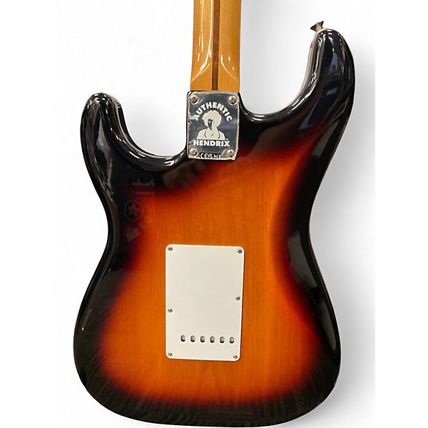 Used Fender Jimi Hendrix Stratocaster 3 Color Sunburst Solid Body Electric Guitar