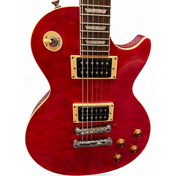 Used Epiphone Les Paul Classic Crimson Red Trans Solid Body Electric Guitar