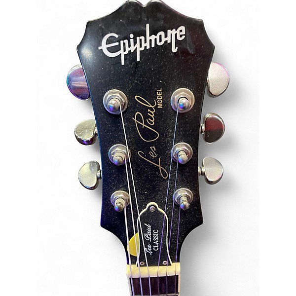 Used Epiphone Les Paul Classic Crimson Red Trans Solid Body Electric Guitar