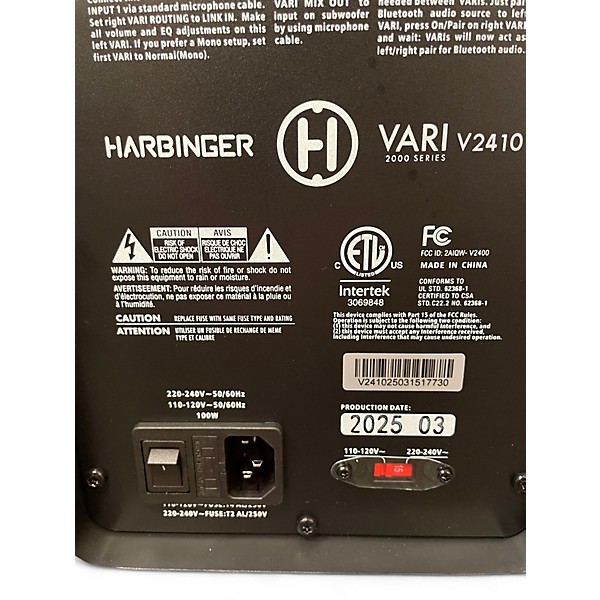 Used Harbinger V2410 Powered Speaker