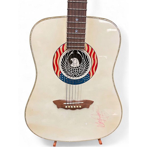 Used Washburn D2001PWH Antique White Acoustic Guitar