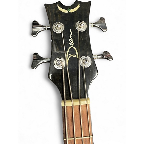 Used Dean eqaba tbk Trans Black Acoustic Bass Guitar