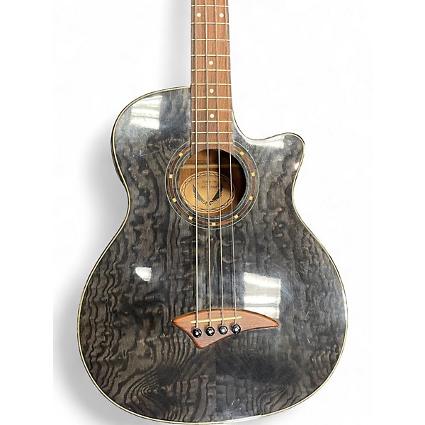 Used Dean eqaba tbk Trans Black Acoustic Bass Guitar