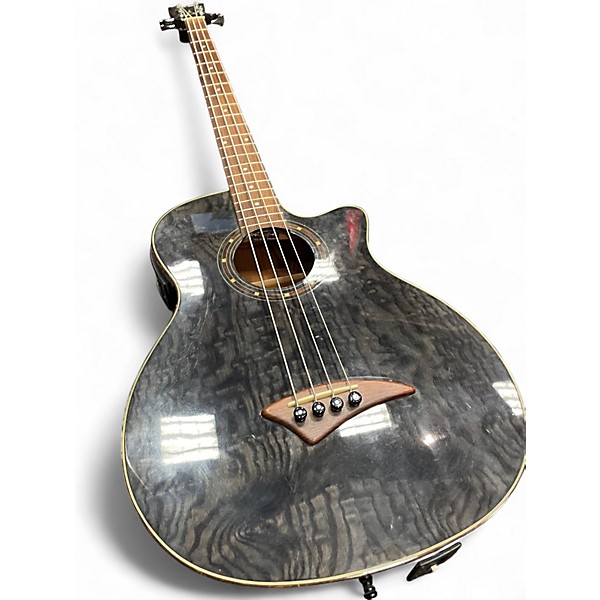 Used Dean eqaba tbk Trans Black Acoustic Bass Guitar