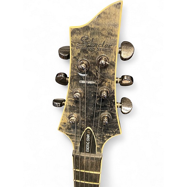 Used Schecter Guitar Research Exotic Star Snow Leppard Solid Body Electric Guitar