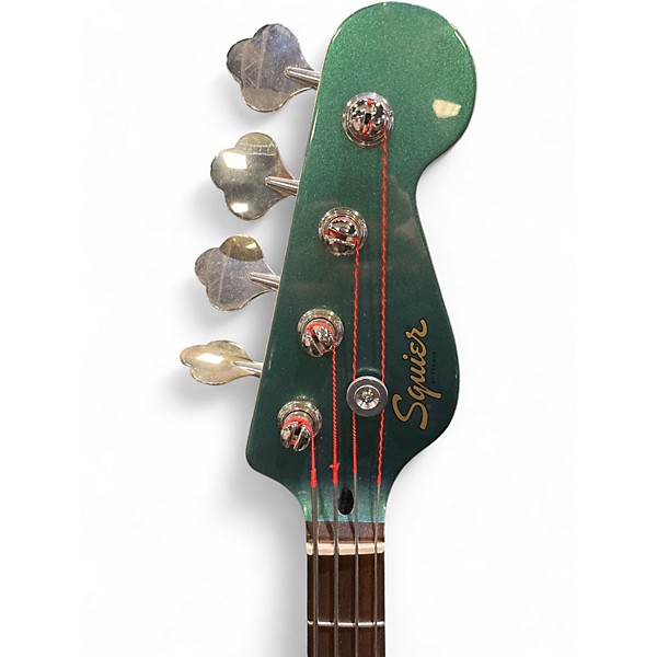 Used Squier paranormal rascal bass Green Solid Body Electric Guitar