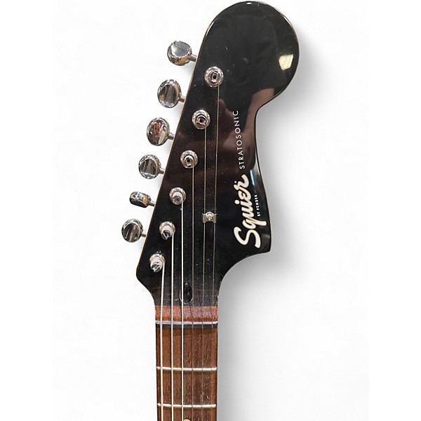 Used Squier Paranormal Strat-O-Sonic TV Yellow Solid Body Electric Guitar