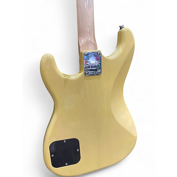 Used Squier Paranormal Strat-O-Sonic TV Yellow Solid Body Electric Guitar