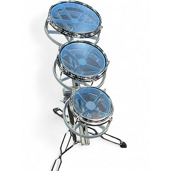 Used Gammon Percussion 8in Rototom Set Satin Chrome Roto Toms