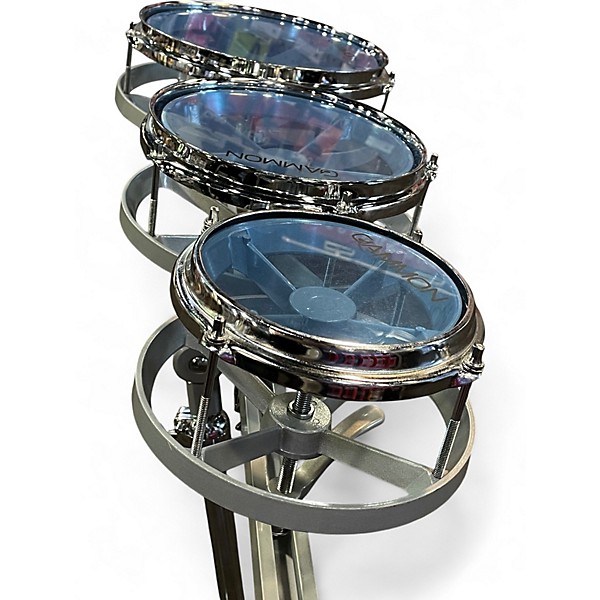Used Gammon Percussion 8in Rototom Set Satin Chrome Roto Toms