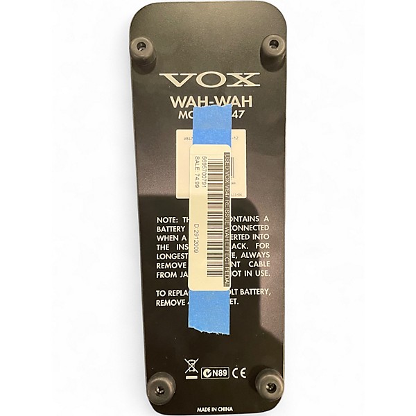 Used VOX V847 Reissue Wah Effect Pedal
